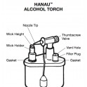 Nozzle Tip Alcohol Torch Part Hanau 000321-000